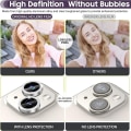 Miniatyrbild 5 av 5: Kamera lins till iPhone 15 / 15 Plus Glitter Silver