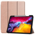 Miniatyrbillede 1 af 6: For iPad Pro 11 2021 Tri-fold Stand Tablet Case Cover - RoseGold Pink gold