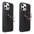 Miniatyrbillede 3 af 8: iPhone 13 Pro Max Finger Ring TPU Hybrid Case Kickstand - Black Black