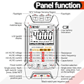 Miniatyrbild 2 av 11: Multimeter Auto-Ranging Digital Tester Intelligent Multi Tester Svart