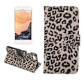 Miniatyrbillede 1 af 5: iPhone 7 / iPhone 8 / SE Plånboksfodral / Fodral Leopard Grå - Svart Black