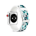Pikkukuva 6 / 6: Silicone Watchband for Apple Watch 4 44mm, Series 3 / 2 / 1 42mm - Triangle Multicolor