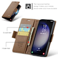 Miniatyrbillede 6 af 7: CASEME Retro Pung Taske til Samsung Galaxy S24 Brown