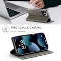 Pikkukuva 8 / 8: AUTSPACE A01 Retro Wallet Case for iPhone 13 Pro - Coffee Brown