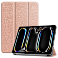 Miniatyrbillede 1 af 8: Til iPad Pro 11 (2024) Etui Tre-fold Stativ Tablet Cover - RoseGold Pink gold