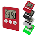 Miniatyrbillede 8 af 8: Tynd Køkken Timer Timer Storskærm Digital Magnetisk Nedtælling - Sølv Silver