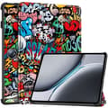 Miniatyrbilde 1 av 7: For OnePlus Pad 2 Tri-fold Stativ Våkne / Sove Deksel Tablettveske - Graffiti Multicolor