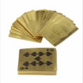 Miniatyrbild 8 av 11: $100 Guld Plast PVC Poker Vattentäta Spelkort Kortlek Guld