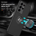 Miniatyrbild 2 av 7: Samsung Galaxy S21 Ultra Hybrid skal med Finger Ring - Svart Svart