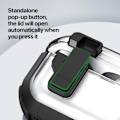 Pikkukuva 9 / 11: AirPods 4 -kotelolle DUX DUCIS PC+TPU Bluetooth-kotelo / kuori koukulla Black