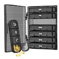 Pikkukuva 11 / 11: Weekly Pill Organizer 7-Day Portable 28 Grids Daily Pill Box Black