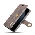 Miniatyrbild 3 av 10: DG.MING iPhone 13 Mini Split Läder Plånboksfodral - Coffee Brun