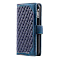 Pikkukuva 2 / 9: Xiaomi Redmi 14C Zipper Wallet Case Rhombus Stitching Line Puhelinsuojus Blue