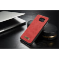 Miniatyrbillede 2 af 11: CASEME Samsung Galaxy S7 Edge Retro läder plånboksfodral Röd Red