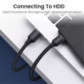 Miniatyrbilde 4 av 8: 1m USB-A Hann til 5-pins Mini-USB Hann Dataoverføring Lading Black