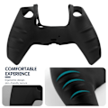Miniatyrbild 2 av 4: Playstation 5 / PS5 Silikon Skin Skal Fodral Camouflage Anti-Slip Skydd - Svartgrön Grön