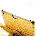 Miniatyrbild 5 av 11: Fodral iPad Air / iPad 9.7 2017 & 2018 360 rotation Krokodil Guld Guld