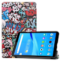 Miniatyrbillede 1 af 8: Pattern  Tri-fold Stand Cover Lenovo Tab M7 - Graffiti Multicolor
