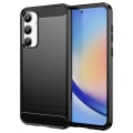 Miniatyrbilde 1 av 5: Mobildeksel for Samsung Galaxy A35, TPU med karbonfibertekstur Black