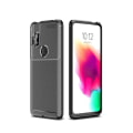 Miniatyrbillede 7 af 7: Motorola One Hyper Carbon Fibre Brushed TPU Back Cover Phone Case - Black Black