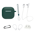 Miniatyrbilde 1 av 8: For AirPods 4 6 i 1 tilbehør Veske Stroppholder Ørekroker Halsstropp Nøkkelring - Gress Green