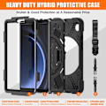 Miniatyrbilde 5 av 6: For Samsung Galaxy Tab A9 Etui Stativ Tablettdeksel med Skulderstropp Black
