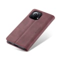 Miniatyrbillede 2 af 11: CASEME Retro Wallet Case for Xiaomi Mi 11 - Wine Red Red
