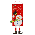 Miniatyrbillede 1 af 11: Glædelig jul Flag Xmas hængende banner dørdekoration - Snemand Red
