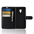 Pikkukuva 3 / 6: Litchi Texture Wallet Stand Flip Case for Alcatel 1X - Black Black