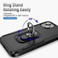 Pikkukuva 8 / 11: iPhone 14 Plus iskunkestävä TPU+PC Kickstand Puhelinkotelo Autoon kiinnitettävä metallilevy - musta Black