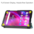 Miniatyrbillede 5 af 7: Pattern Tri-fold Stand Cover Lenovo Tab M7 (3rd Gen) - Plum Blossom Green