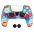 Miniatyrbild 1 av 4: DATA FROG För Sony Playstation 5 Silikonskydd Spelkontrollskydd med 2 Rocker Caps multifärg