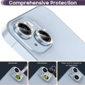 Miniatyrbillede 2 af 5: Til iPhone 15 / 15 Plus Lens Glitter Blue