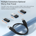Miniatyrbild 6 av 9: TOOCKI USB-C till USB-C-kabel USB+iP+Micro USB-adaptrar fodral Svart