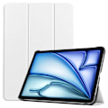 Miniatyrbillede 1 af 9: Til iPad Air 11 (2024) Etui Tre-fold Stativ Tablet Cover - Hvid White