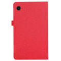 Miniatyrbilde 6 av 6: Etui for Samsung Galaxy Tab A9+ med stofftekstur, folio og stativ Red