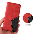 Miniatyrbillede 6 af 10: Til Sony Xperia 1 VII KT-serie-1 dobbeltfarve tegnebog Red