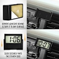 Miniatyrbillede 6 af 8: Mini Bærbart Simpelt Stille Digitalt Ur Bil Hjem Elektronisk - Hvid White