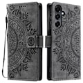 Miniatyrbillede 1 af 7: Til Samsung Galaxy A26 tegnebogscover Cover Shell Mandala Blomstermønster Grey