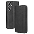 Miniatyrbillede 1 af 6: Wallet Stand Flip-telefonetui til Samsung Galaxy S23 FE- Sort Black