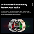 Pikkukuva 4 / 8: Smart Ring Bluetooth Finger Health Tracker 18,2 mm sisähalkaisija Black