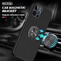 Miniatyrbillede 5 af 7: iPhone 13 Mini Finger Ring Kickstand Hybrid Case Black