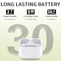 Pikkukuva 5 / 8: D03 AirPods Pro 2 Korvaava Latauskotelo Sisäänrakennettu 680mAh Akulla White
