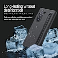 Miniatyrbillede 7 af 11: NILLKIN Flex Pure Fold Cover til Samsung Galaxy Z Fold6 5G Silikone + PC Telefoncover med Stylus Pen - Sort Black