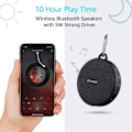 Miniatyrbild 6 av 6: Bluetooth Högtalare Subwoofer IPX7 Vattentät Trådlös Musik Support TF För Cykel Svart