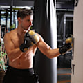 Miniatyrbild 4 av 7: WOSWEIR 1 par 12oz Boxningshandskar Kickboxning Träning för vuxna - Vit/Guld Vit