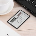 Miniatyrbild 5 av 5: Ultratunn soldriven fickkalkylator Miniräknare 8 siffror Touch Calculator - Silver Silver
