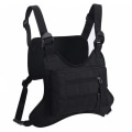 Miniatyrbillede 1 af 6: Tactical Vest Bag Vandtæt brystmavetaske med flere lommer Black
