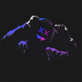 Miniatyrbillede 11 af 11: RGB LED Mask Gesture Face-Changing Glowing Mask Halloween Party Black