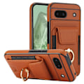Pikkukuva 1 / 8: Google Pixel 8a Kickstand Case Puhelimen Suojakotelo Korttipaikoilla Brown